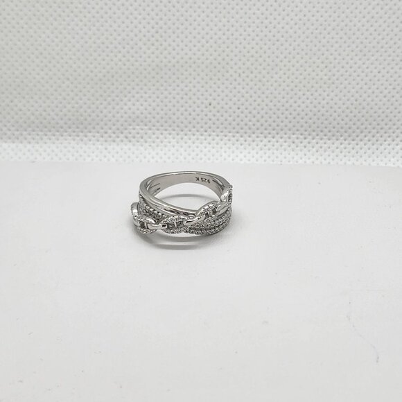 Brand New Sterling Silver 925 Crossover Ring - Picture 2 of 5